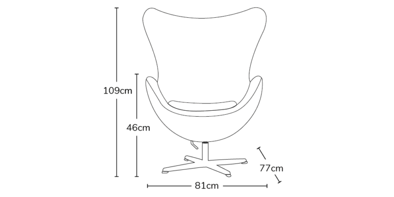 Homio Decor Living Room Egg Chair - Pony Skin