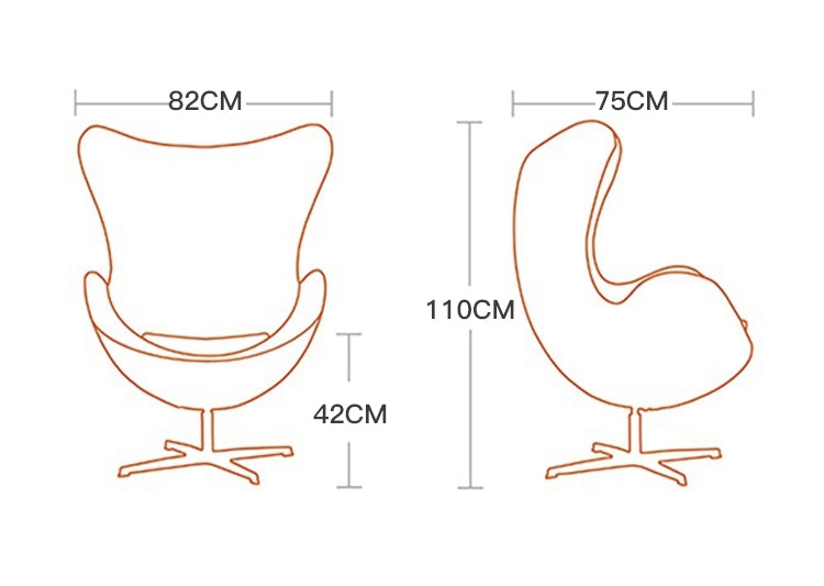Egg Chair - Golden Brown - Homio Decor