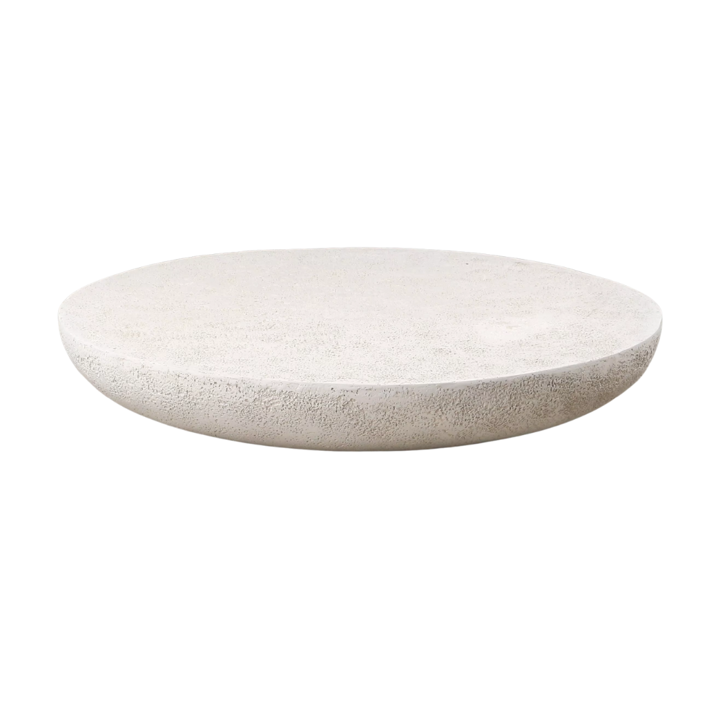 Homio Decor Living Room Model 1 / Stone Fiberglass Mushroom Style Round Side Table