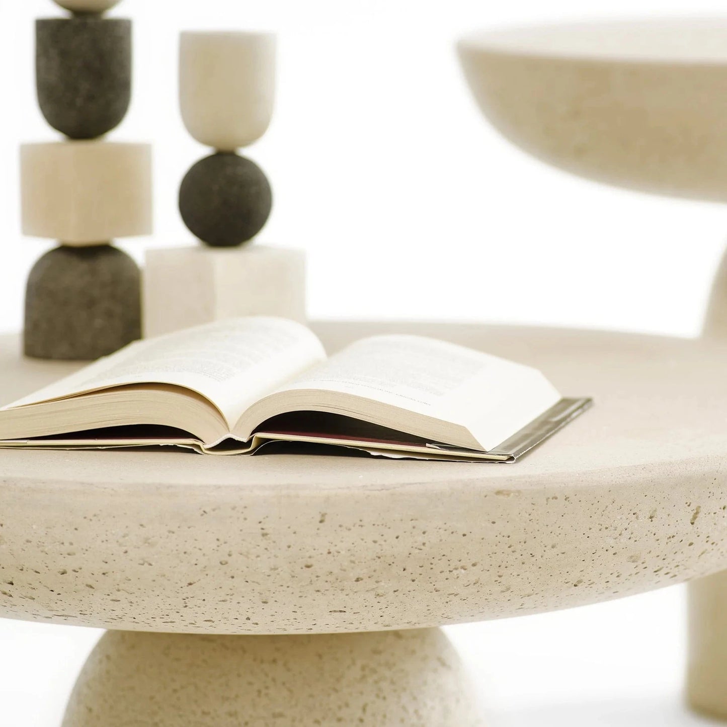 Homio Decor Living Room Mushroom Style Round Side Table