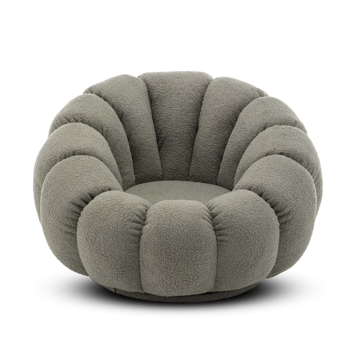 Homio Decor Living Room Pumpkin Chair with Ottoman