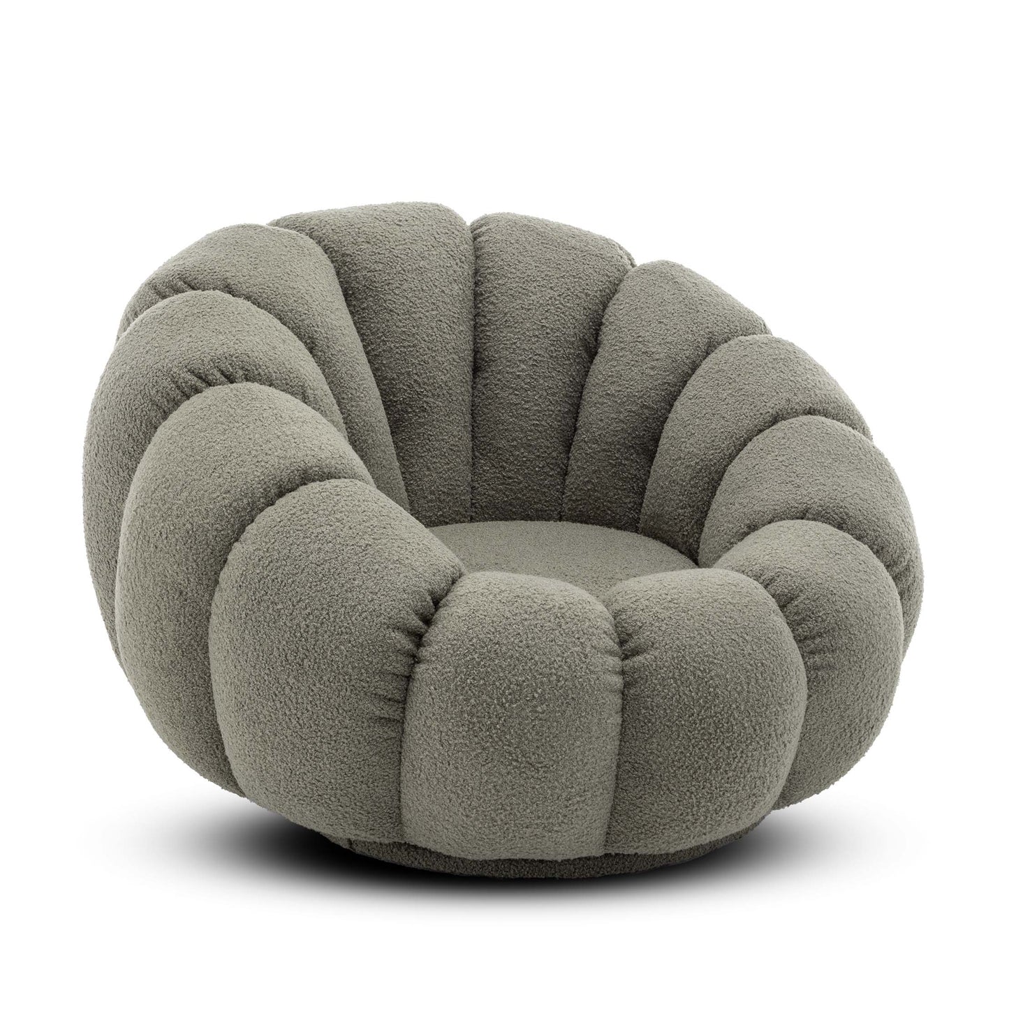 Homio Decor Living Room Pumpkin Chair with Ottoman