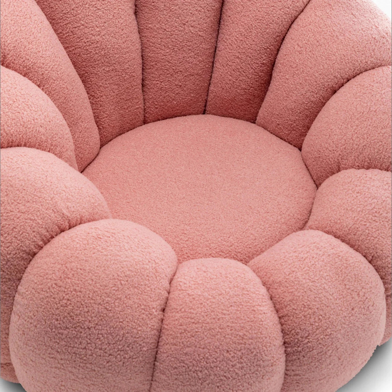 Homio Decor Living Room Pumpkin Chair with Ottoman