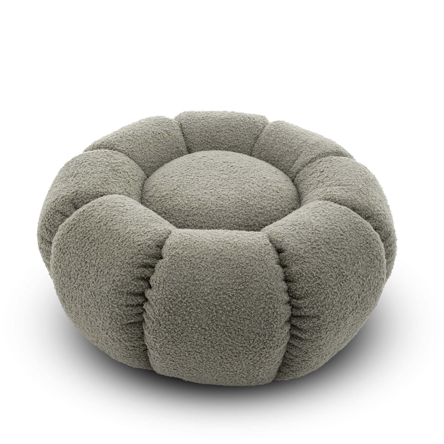 Homio Decor Living Room Pumpkin Chair with Ottoman