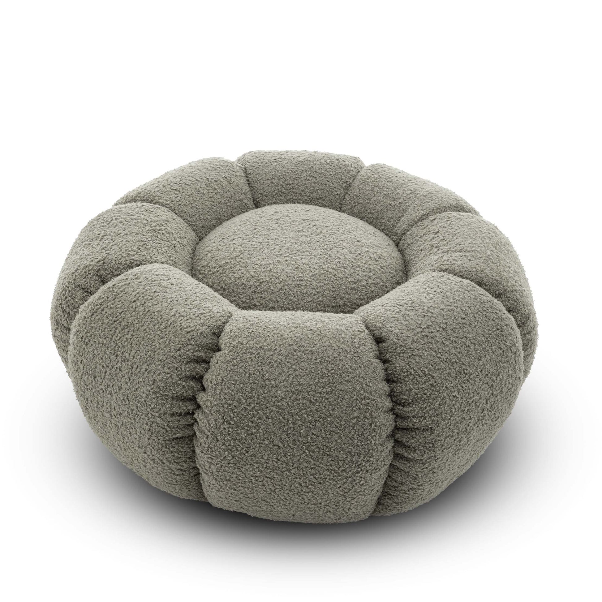 Homio Decor Living Room Pumpkin Chair with Ottoman