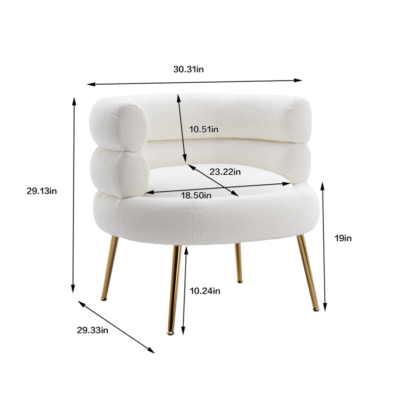 Teddy Dining Chair with Golden Feet - Homio Decor