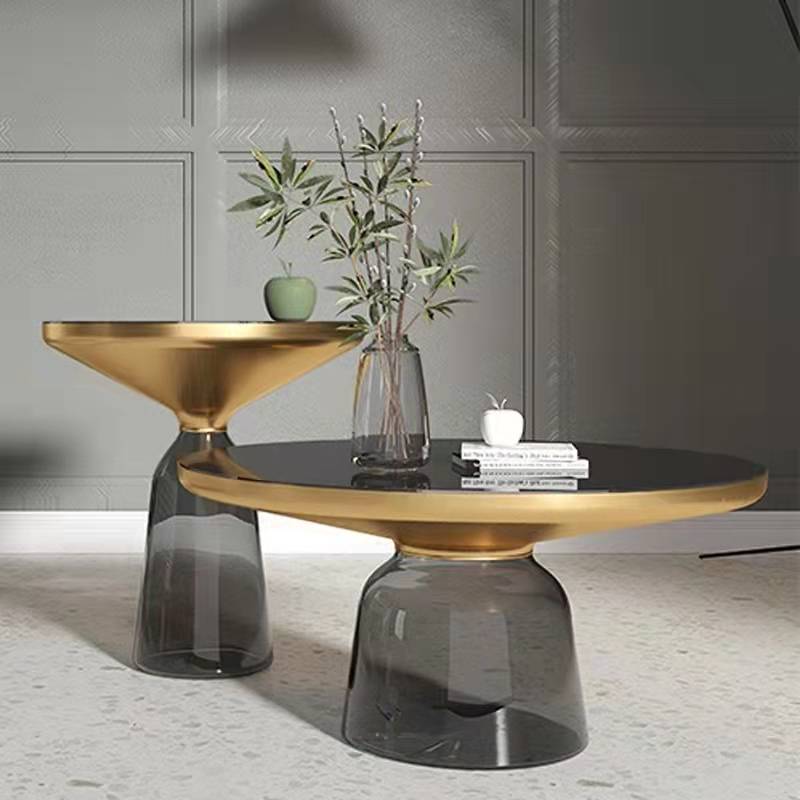 Transparent Glass Tea Table - Homio Decor