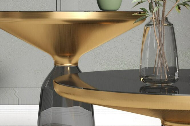 Transparent Glass Tea Table - Homio Decor