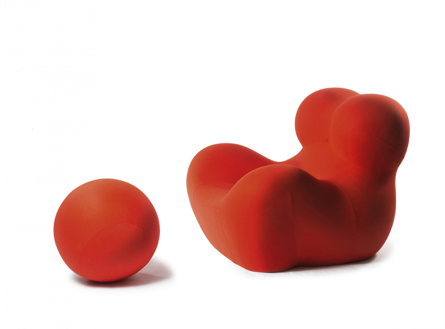 Up Armchair & Ottoman - Red - Homio Decor