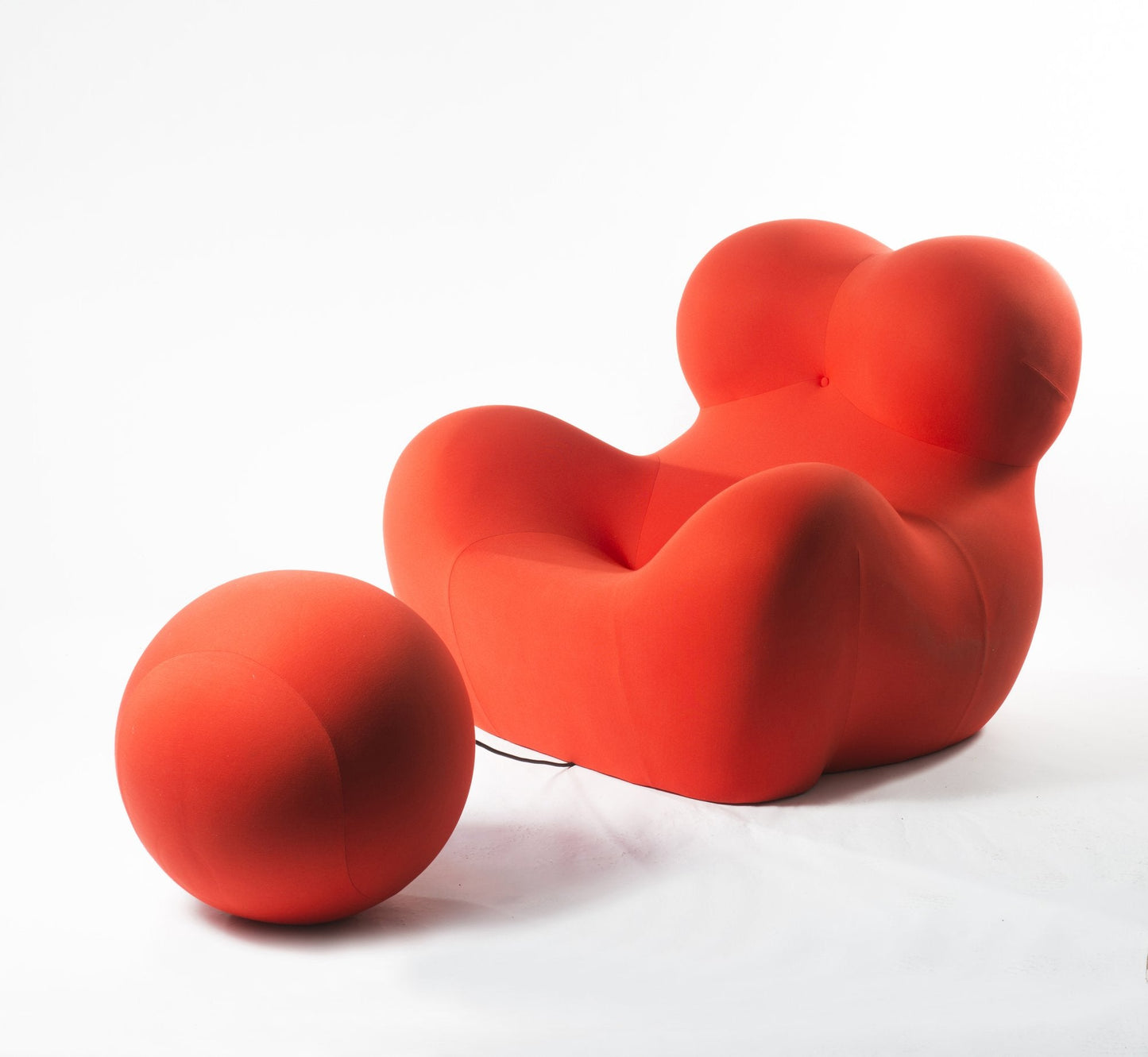 Up Armchair & Ottoman - Red - Homio Decor