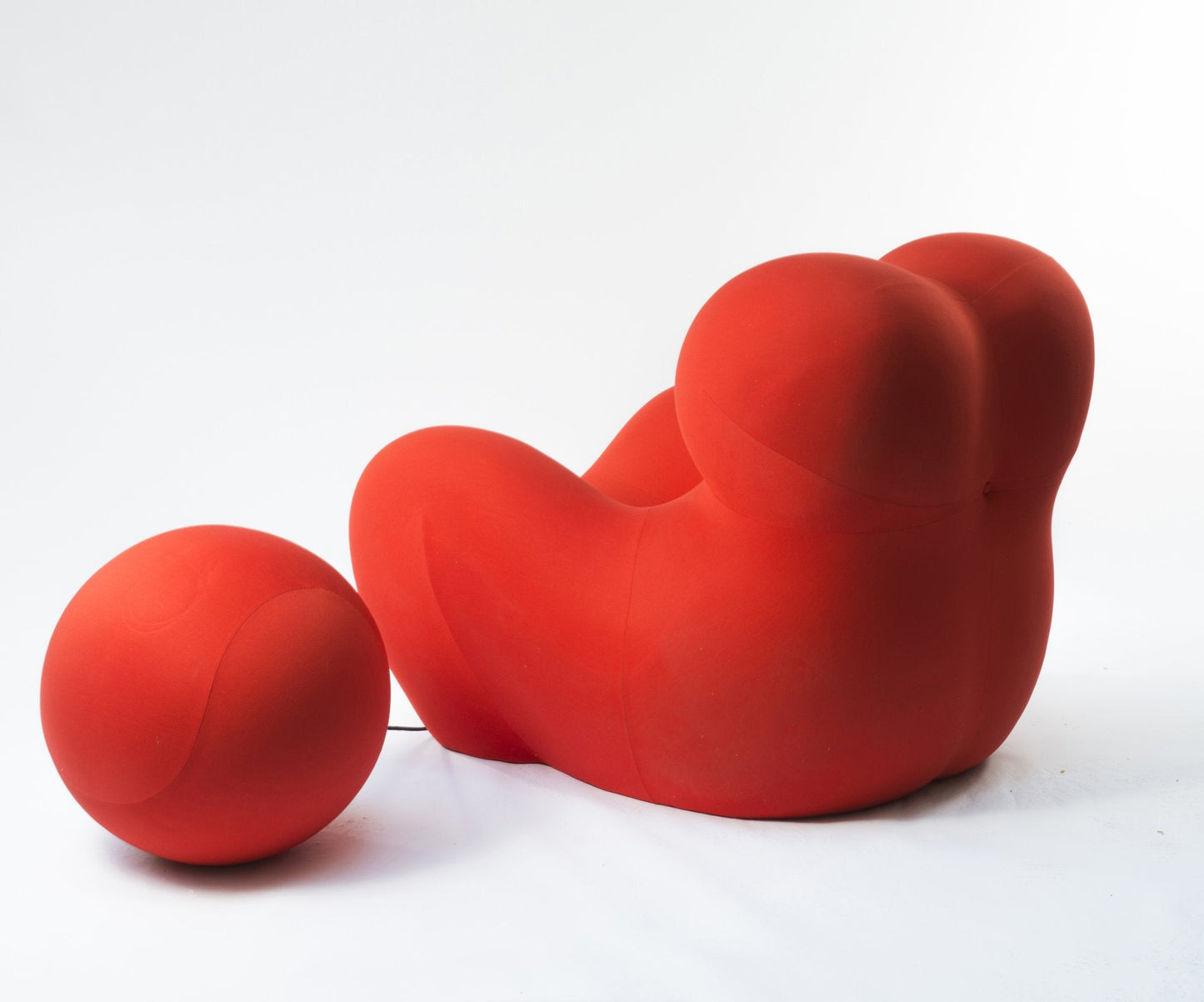 Up Armchair & Ottoman - Red - Homio Decor