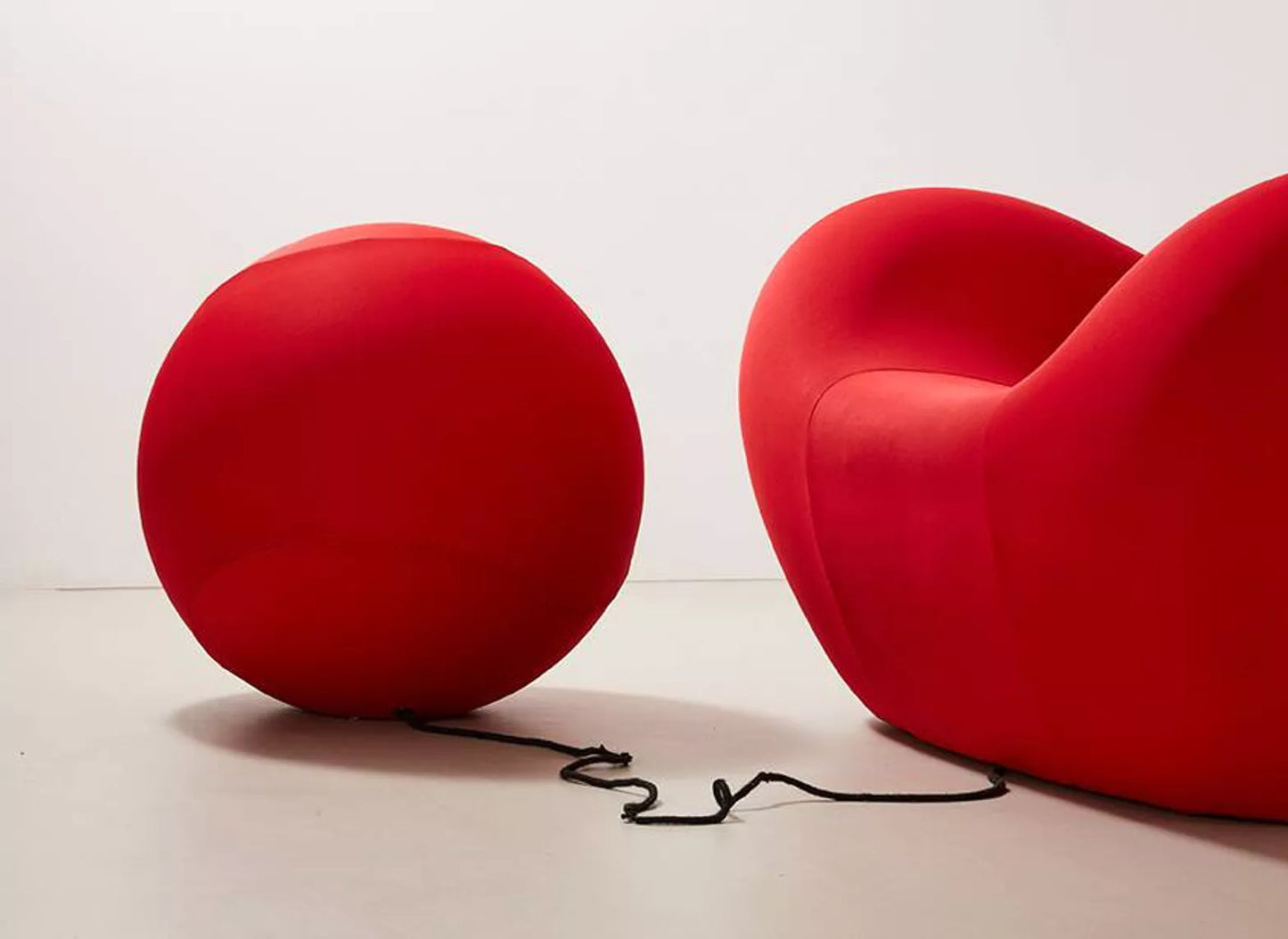 Up Armchair & Ottoman - Red - Homio Decor