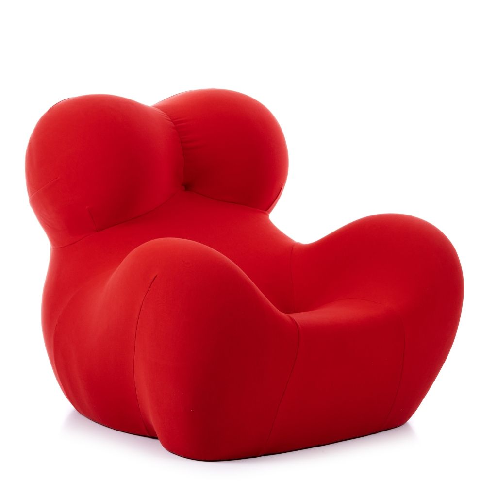 Up Armchair & Ottoman - Red - Homio Decor