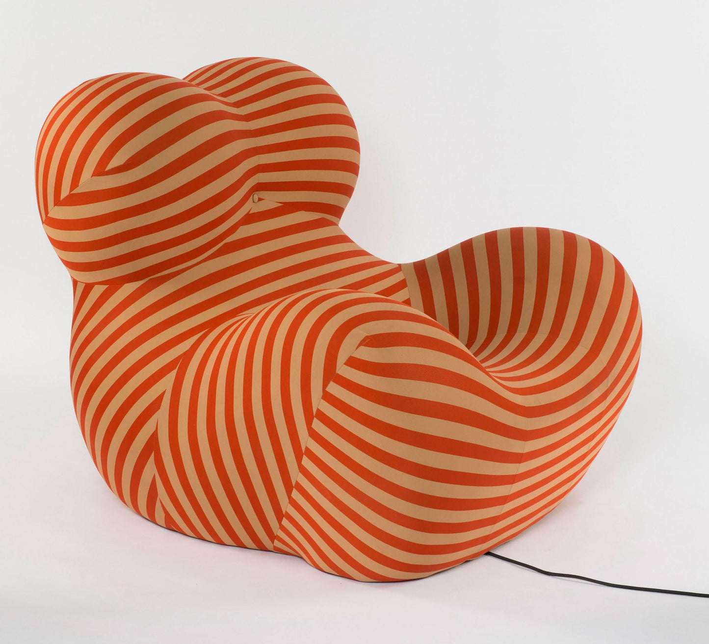 Up Armchair & Ottoman - Striped Coral - Homio Decor