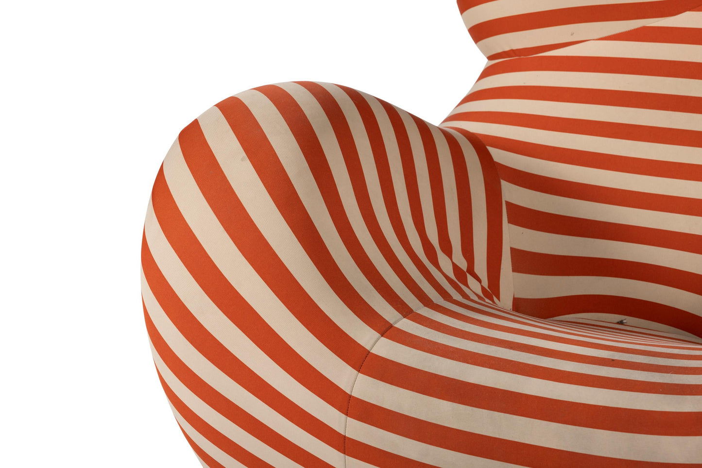 Up Armchair & Ottoman - Striped Coral - Homio Decor