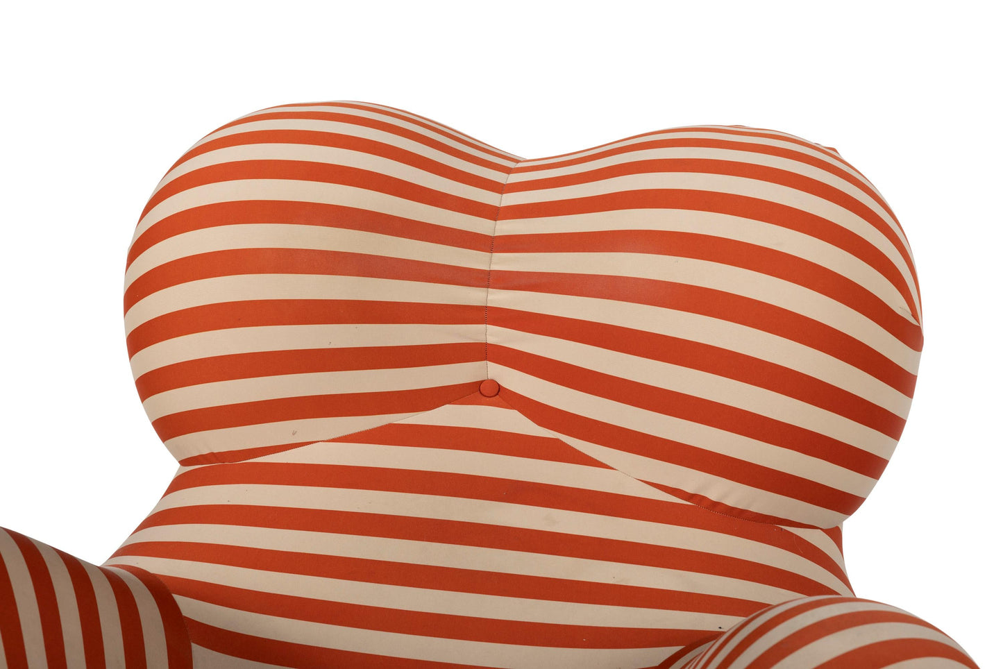 Up Armchair & Ottoman - Striped Coral - Homio Decor