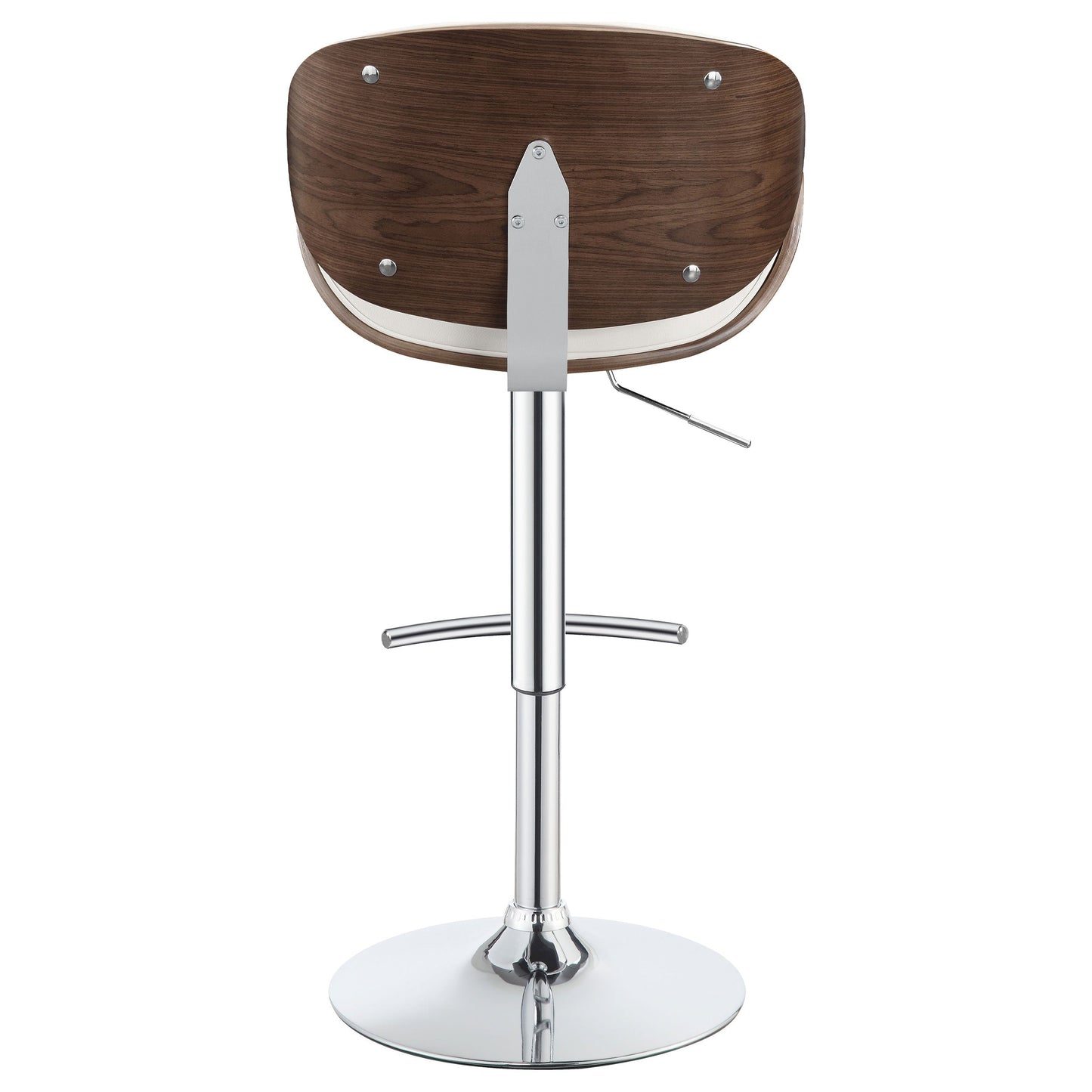 Homio Decor Mid-Century Walnut & Leather Bar Stool