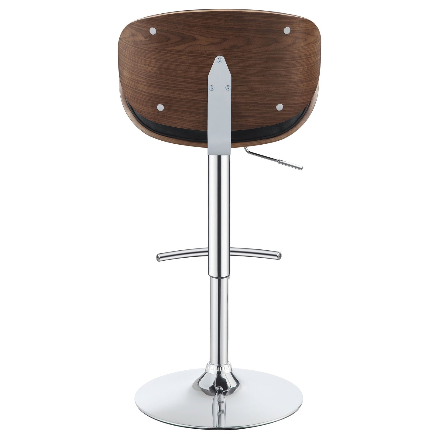 Homio Decor Mid-Century Walnut & Leather Bar Stool