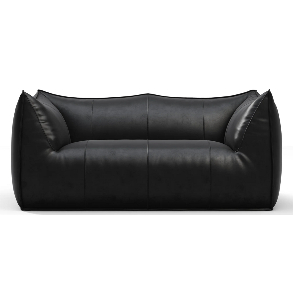 Homio Decor Midnight Black Aniline Bambino Sofa - Aniline Leather