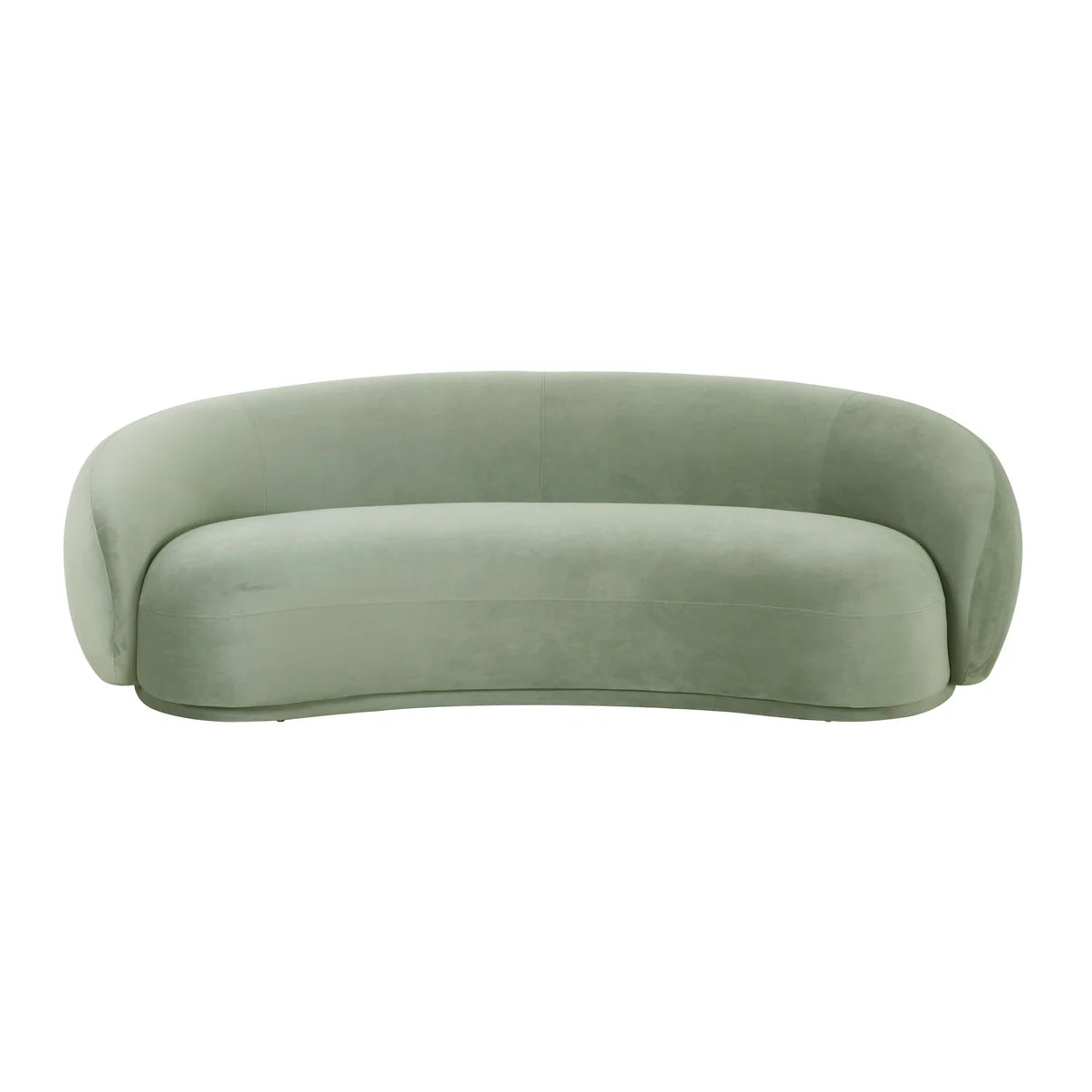Homio Decor Mint Velvet Curved Sofa (89 inch)