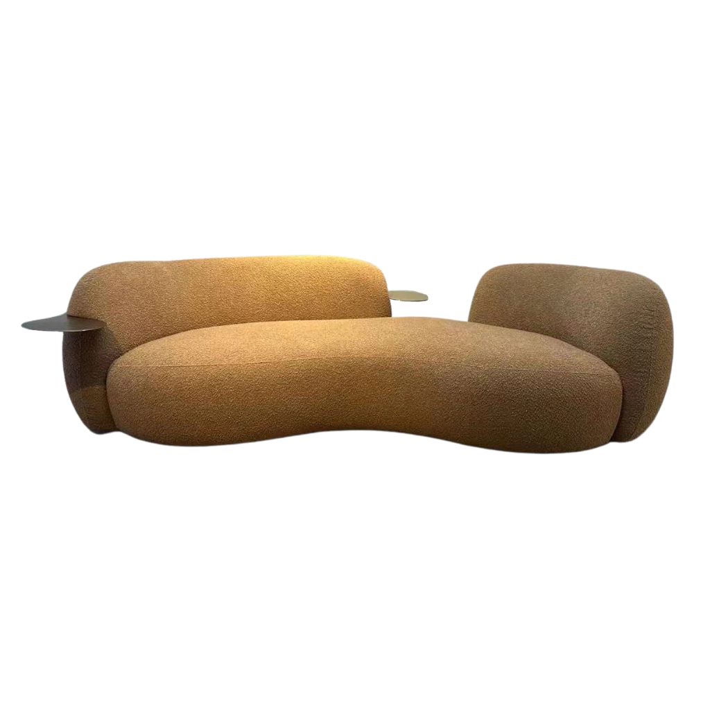 Homio Decor Mustard Boucle Canyon Sofa