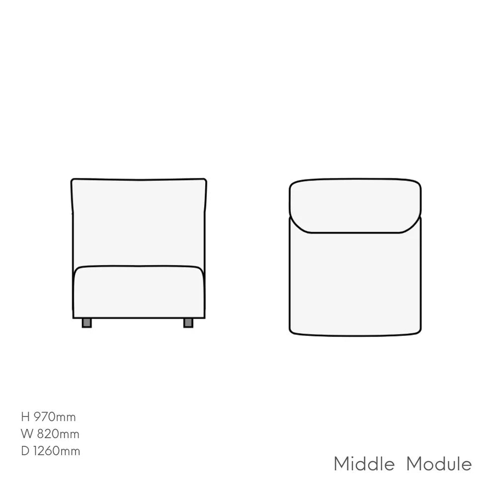 Homio Decor Petal Sofa Modular (Chenille)