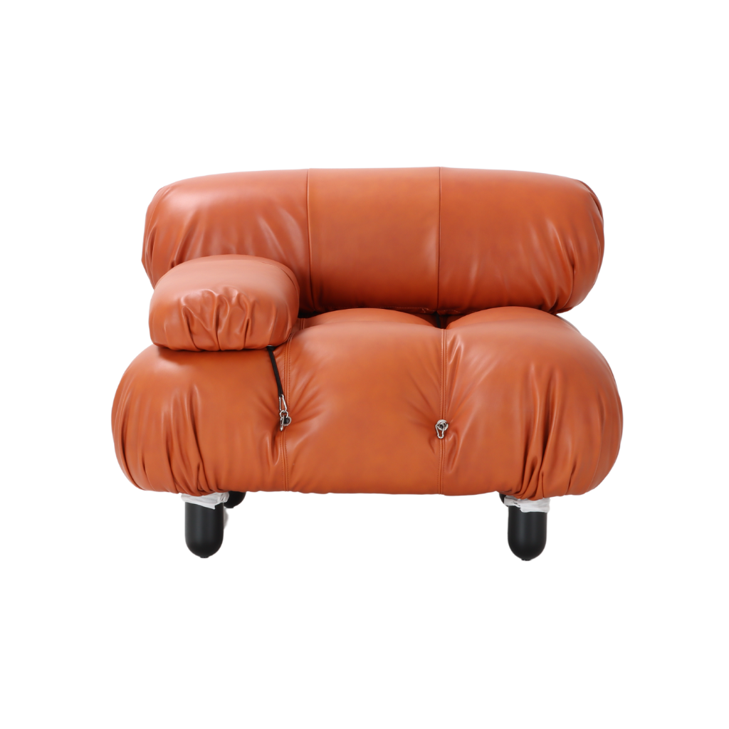 Homio Decor Right Module Camaleonda Leather Sofa - Cognac