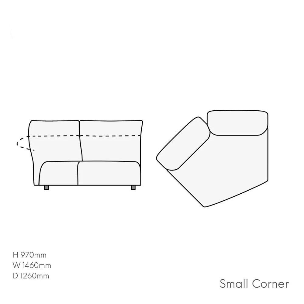 Homio Decor Small Corner / Golden Petal Sofa Modular (Chenille)