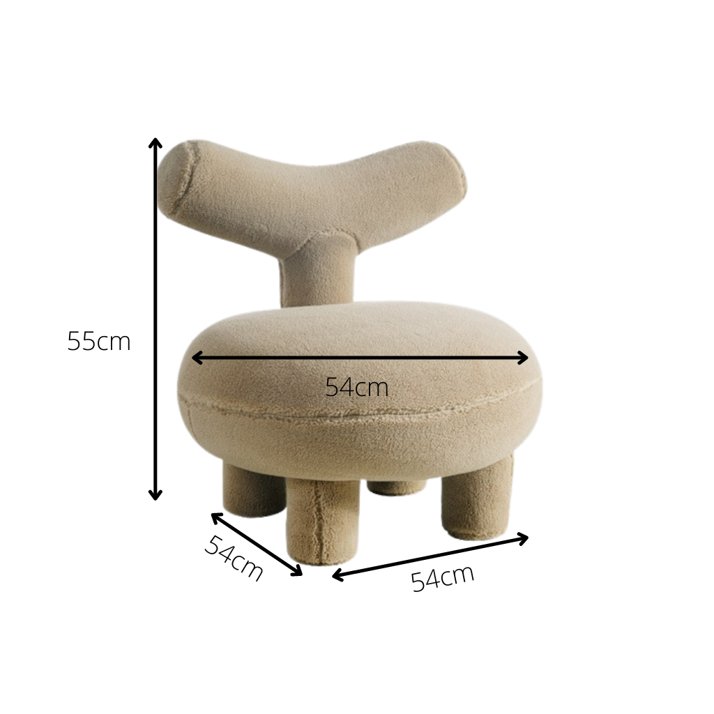 Small Lambswool Lounge Chair - Homio Decor