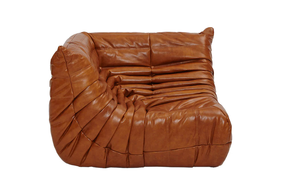 Togo Fireside Leather Chair (Corner Module) - Homio Decor