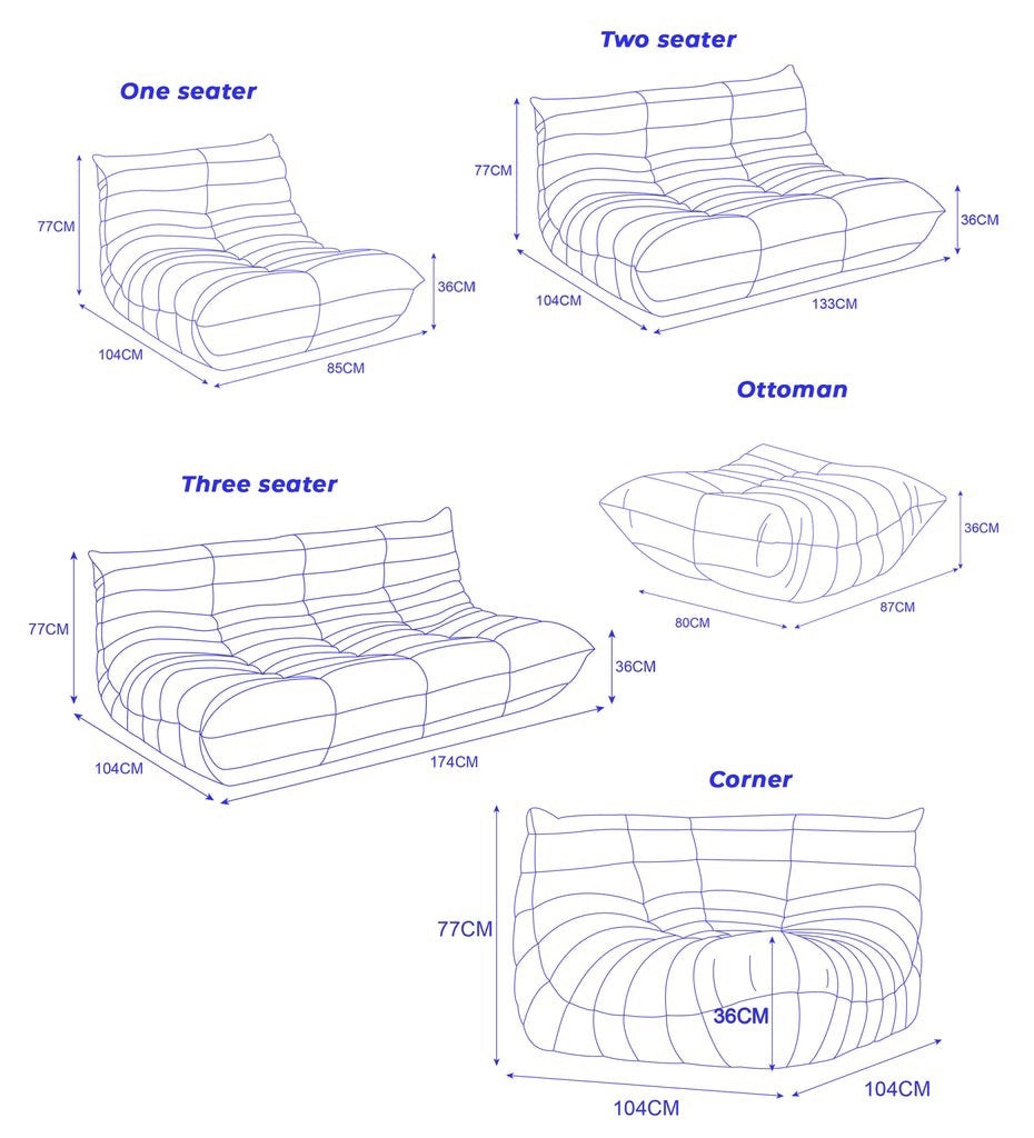 Togo Sofa Boucle - Homio Decor