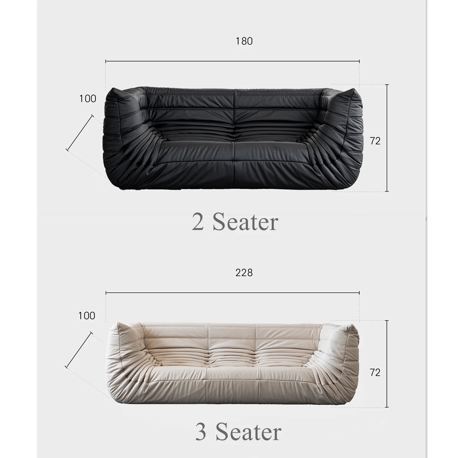 Togo Sofa with Armrests - Homio Decor
