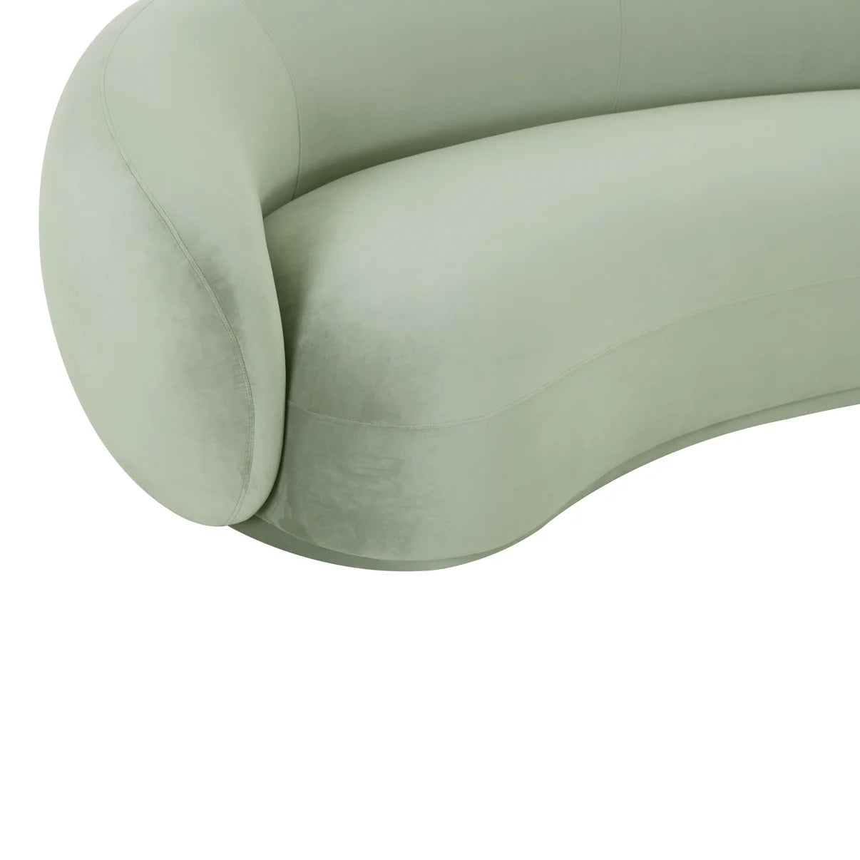 Homio Decor Velvet Curved Sofa (89 inch)