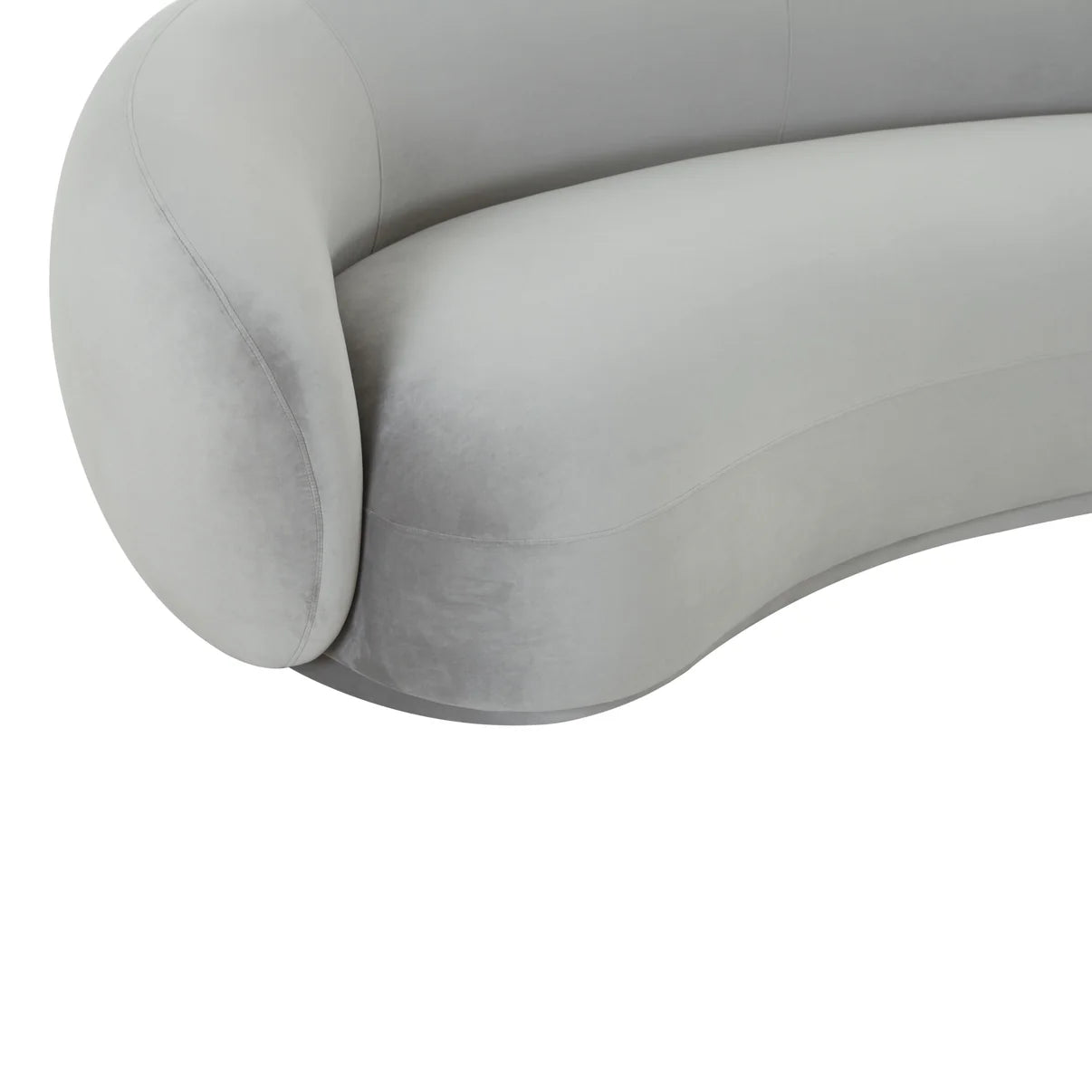 Homio Decor Velvet Curved Sofa (89 inch)