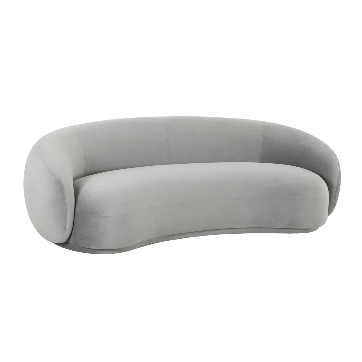 Homio Decor Velvet Curved Sofa (89 inch)