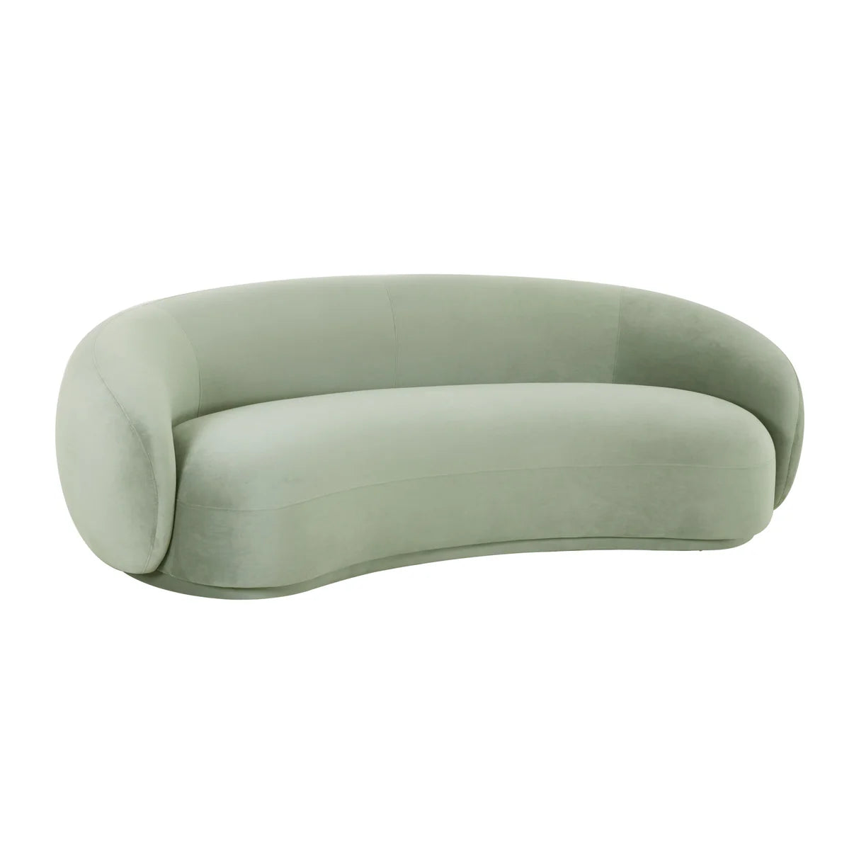 Homio Decor Velvet Curved Sofa (89 inch)