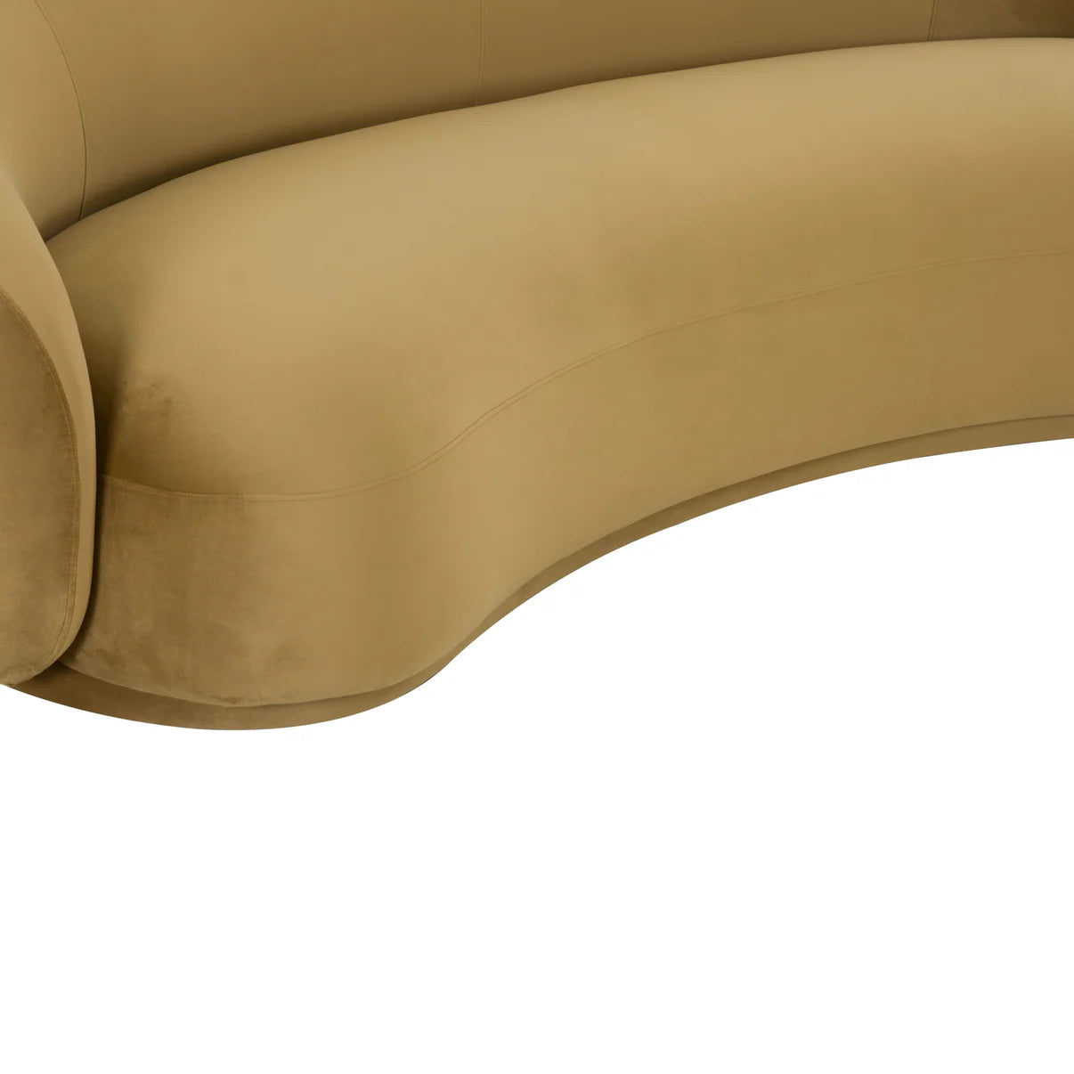 Homio Decor Velvet Curved Sofa (89 inch)