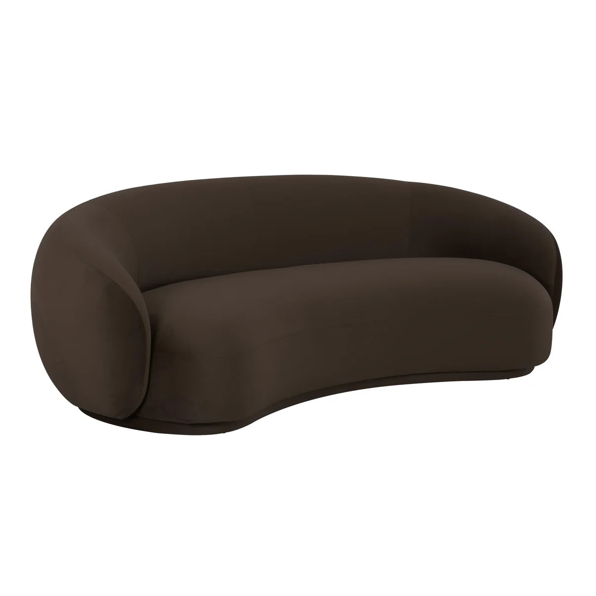 Homio Decor Velvet Curved Sofa (89 inch)