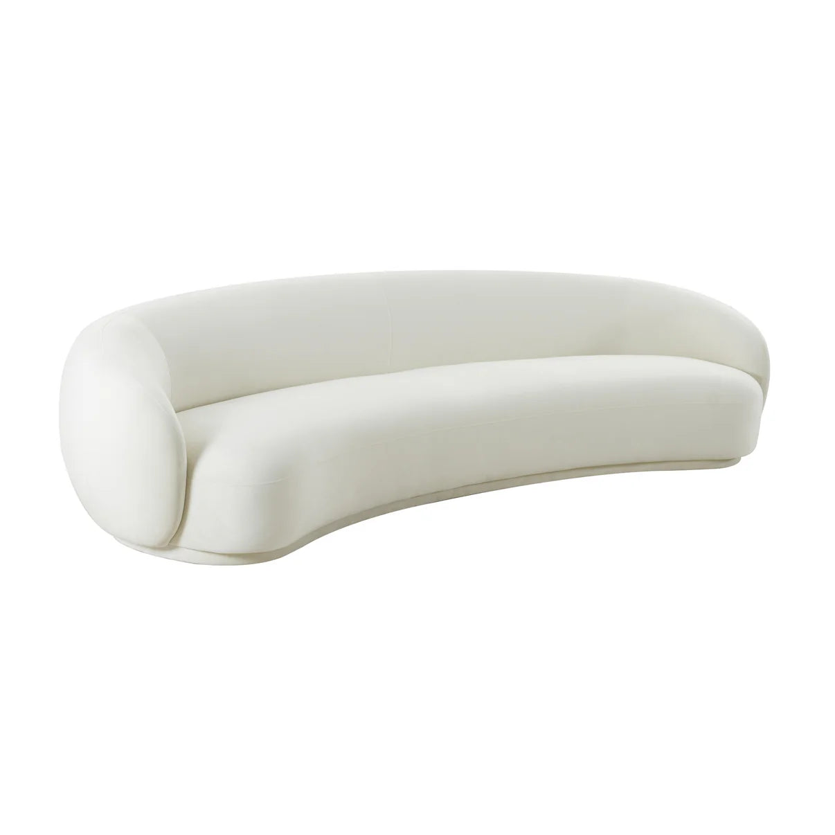 Homio Decor Velvet Curved Sofa