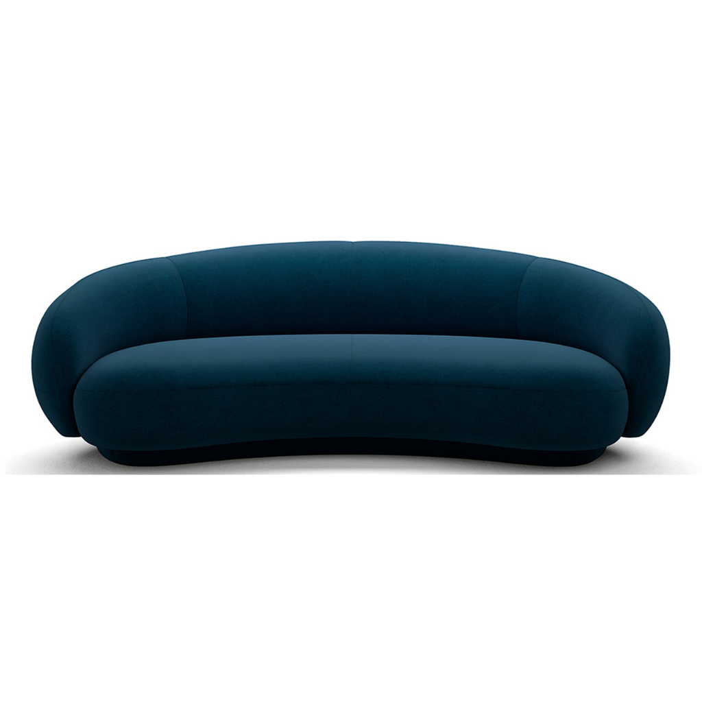 Homio Decor Velvet Curved Sofa