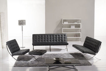 Leather vs. Fabric: Choosing the Right Upholstery for Your Barcelona Sofa - Homio Decor
