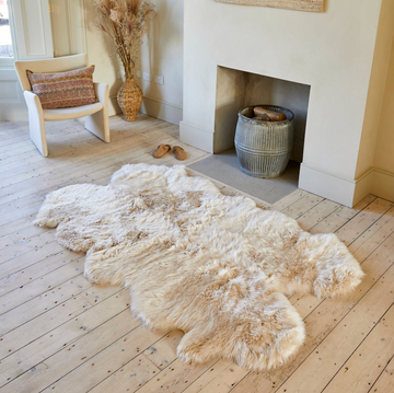 sheepskin rug styling interior decor