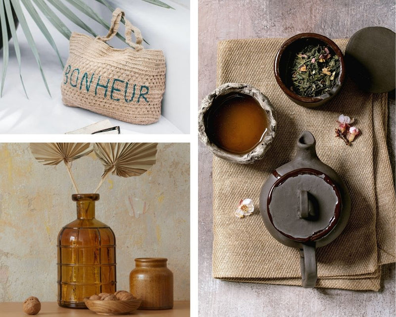 Historic Wabi-Sabi objects including repaired pottery, worn lacquerware and patched boro textiles