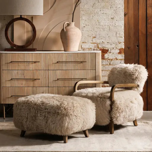 yeti sofa in the mid-century modern living room