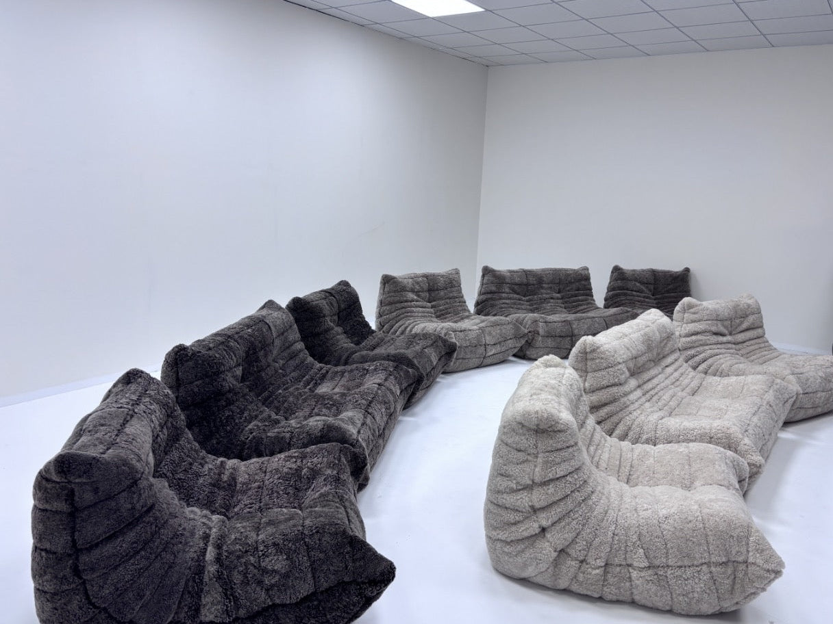 togo sofa in sheepskin by homio decor