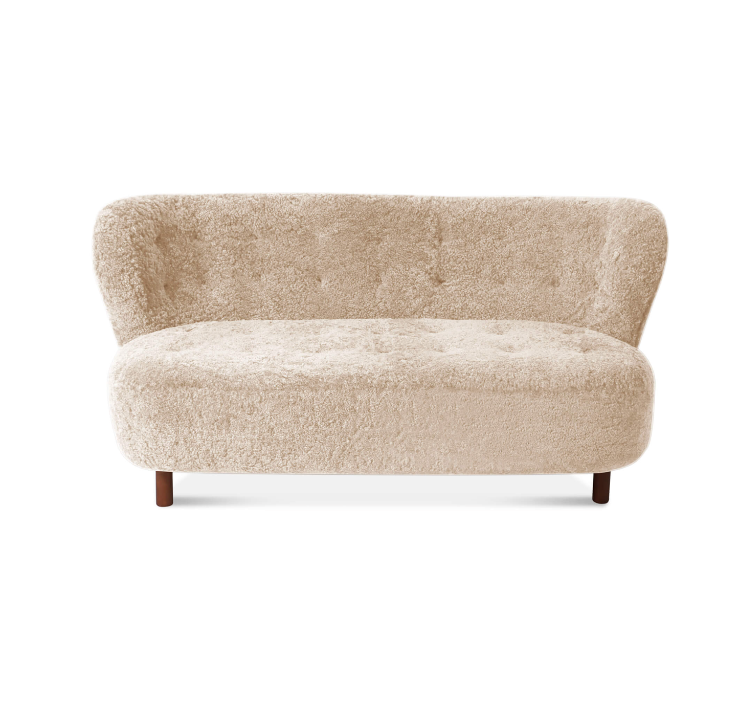 Homio Decor Almond Beige / Walnut Little Petra Sofa