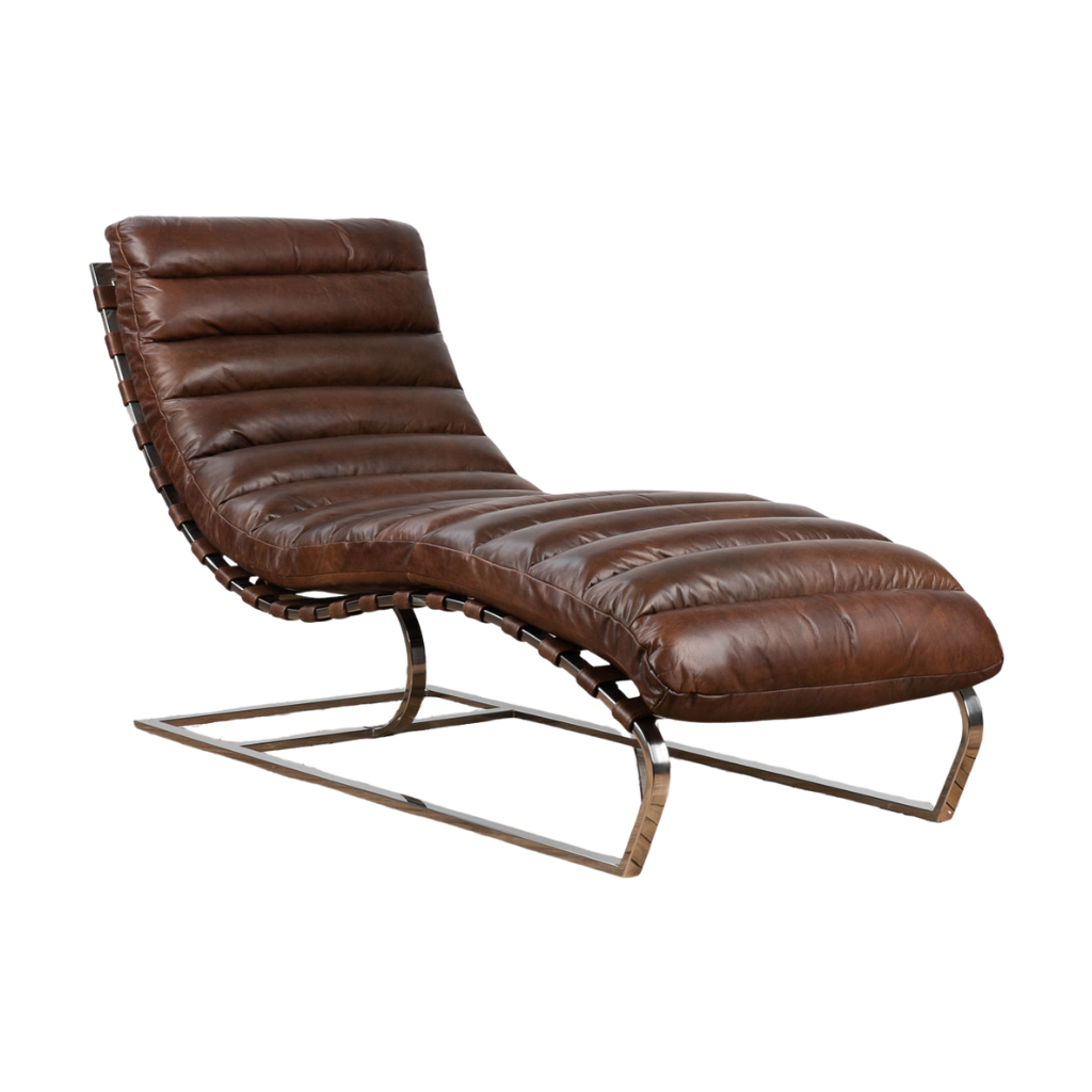 Homio Decor Antique Whiskey Oviedo Lounge Chair - Genuine Leather