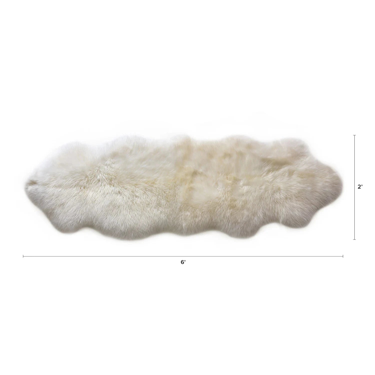 Homio Decor Australian Sheepskin Rug (Double) - Ivory