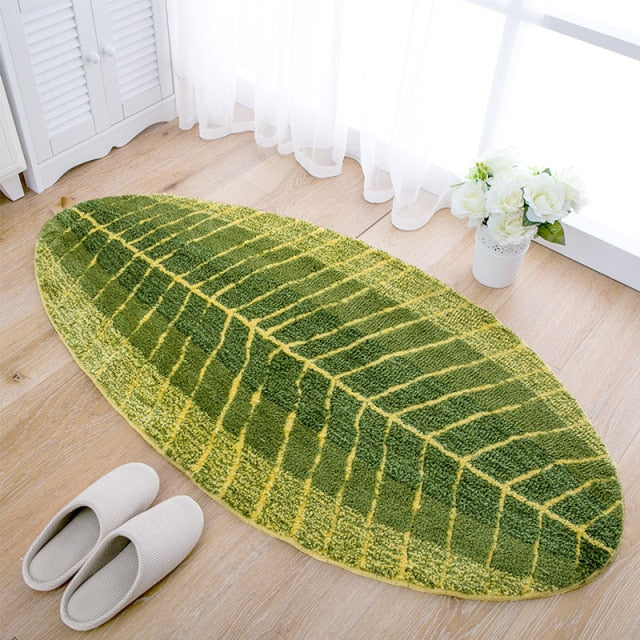 Homio Decor Bathroom 40x60cm Banana Leaf Bath Mat