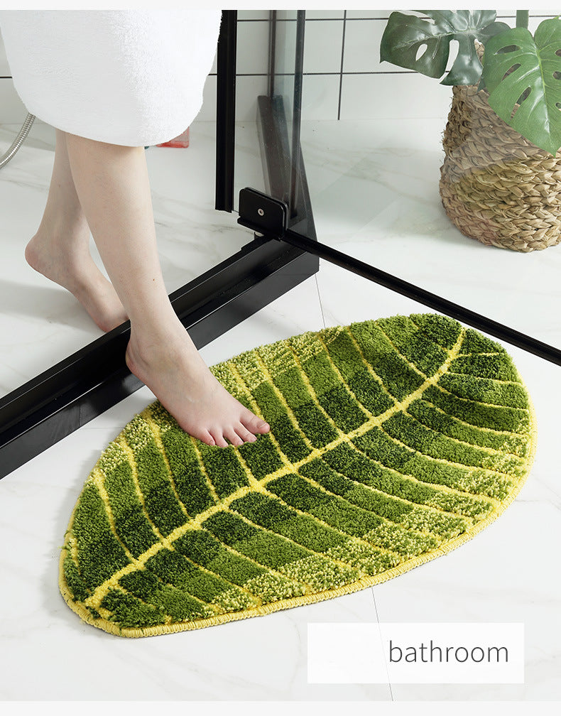 Homio Decor Bathroom Banana Leaf Bath Mat
